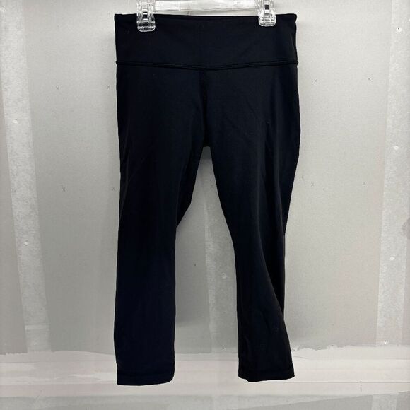 Lululemon Size 6 Wunder Under Pant Tight 22" Black Luon - Picture 1 of 5